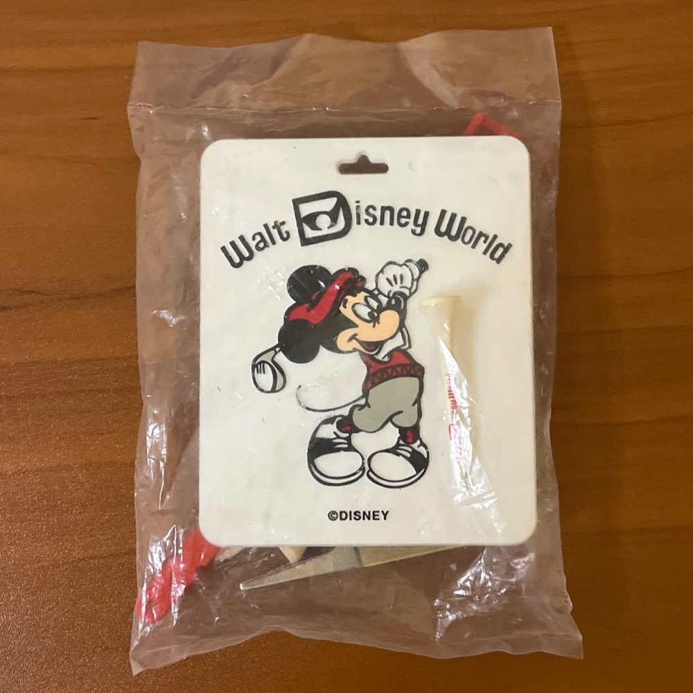 Vintage Walt Disney World Mickey Mouse Golf Tee Divot Tool Set Collectors Item